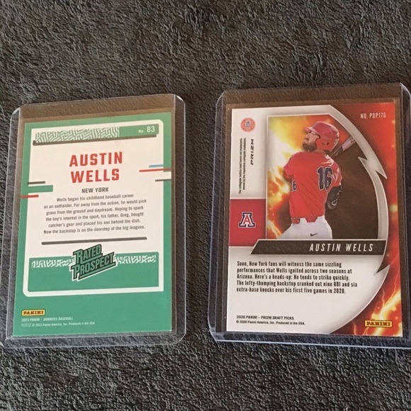 Austin Wells 2023 Donruss #83 Austin Wells Orange Holo Rated Prospect RC - Picture 2 of 4